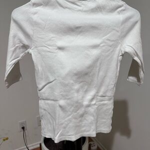 Zara Cream Ribbed Knit Top